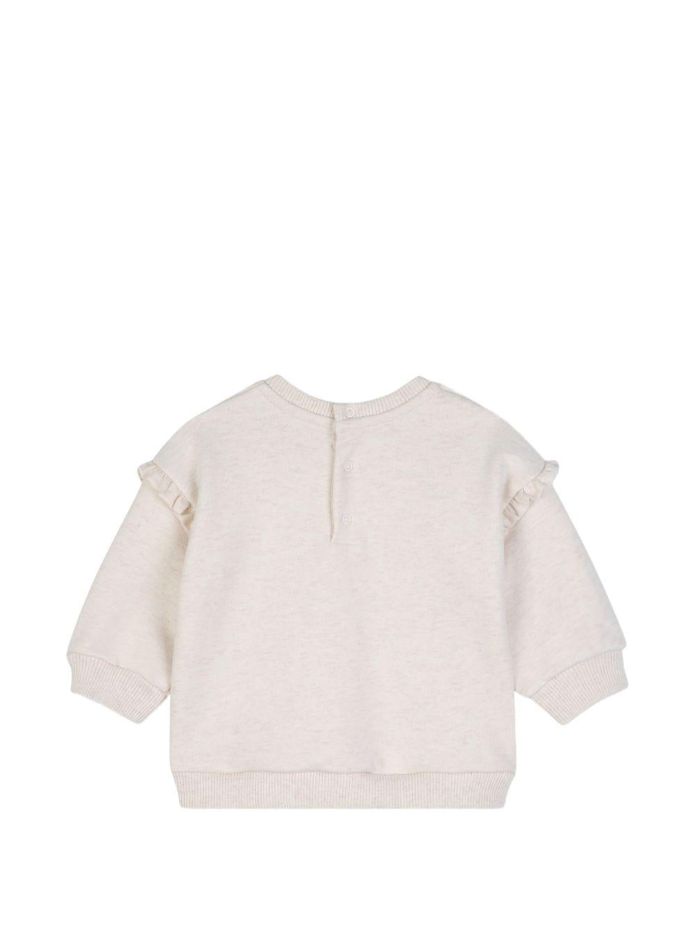 Felpa per neonata Chloè Kids beige con dettaglio con ruches C21359 B39 CHLOE' KIDS