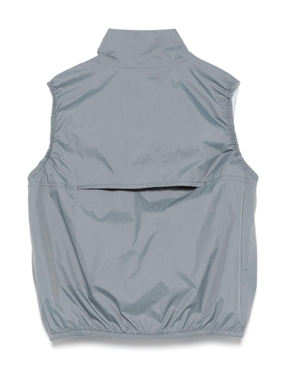 Giubbino smanicato per bambino K Way Kids grigio con design reversibile K7141EW AZP K-WAY KIDS