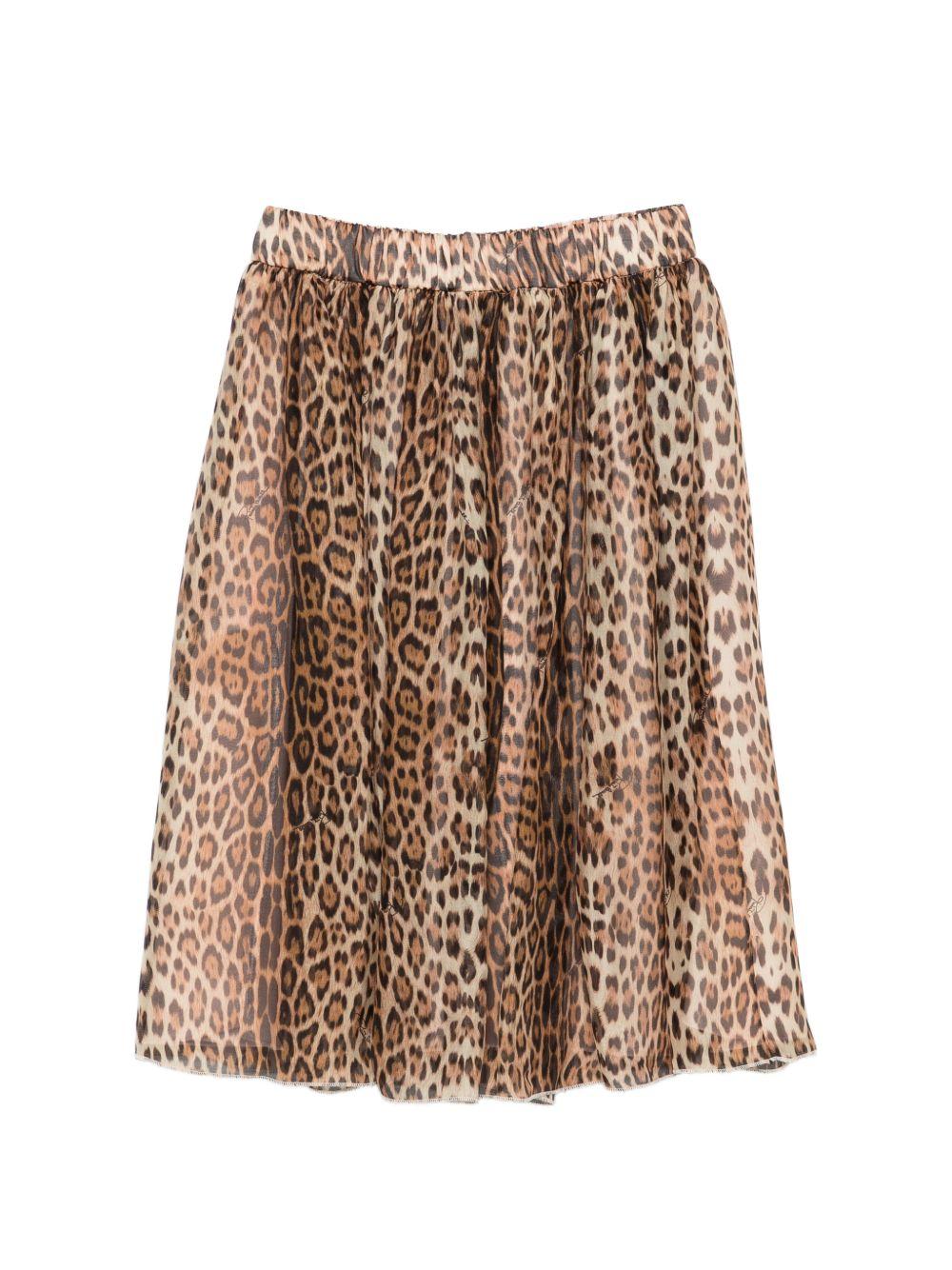 Gonna per bambina Roberto Cavalli Kids animalier con vita elasticizzata CGP26006GO MACULA N.H. ROBERTO CAVALLI KIDS