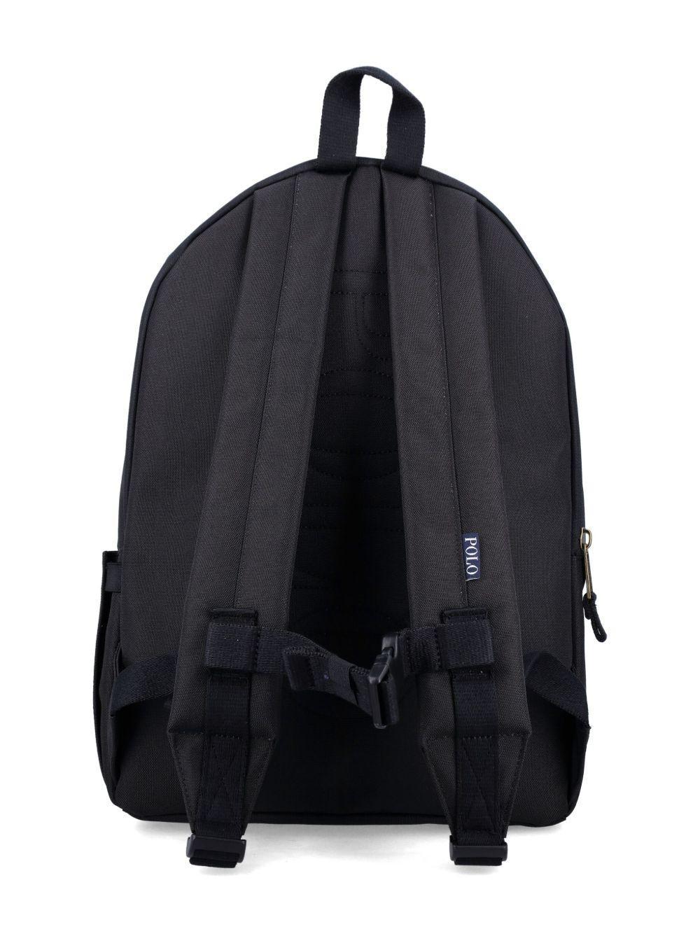 Zaino per bambini Polo Ralph Lauren Kids nero con motivo Polo Pony 9AR151 G9O Ralph Lauren kids