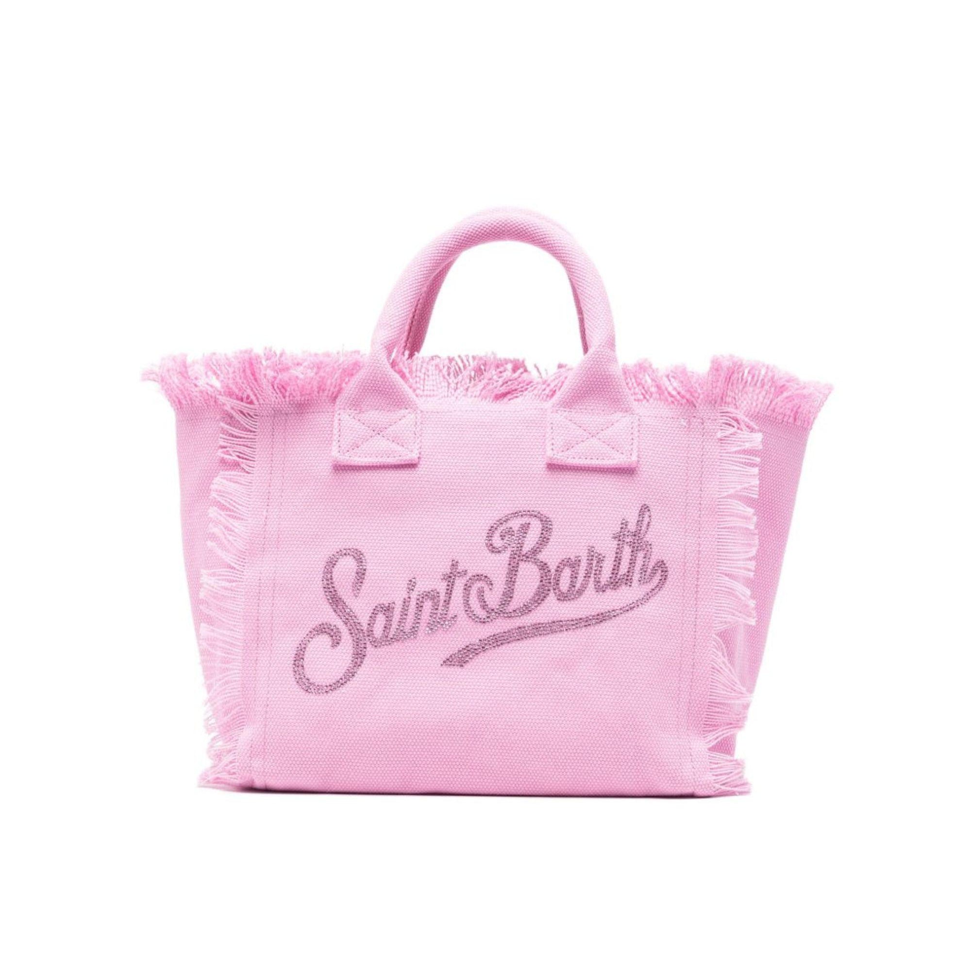 Borsa Colette MC2 Saint Barth rosa con logo impreziosito da strass sul davanti COL0001 00403L MC2 ST. BARTH KIDS