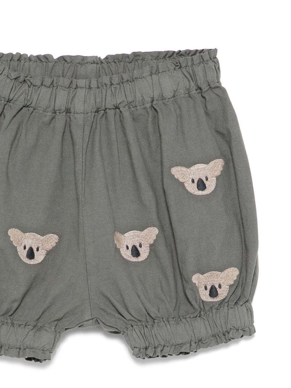 Pantaloncini per neonato Donsje Carson grigio con ricamo all-over 3029804 00062 DONSJE