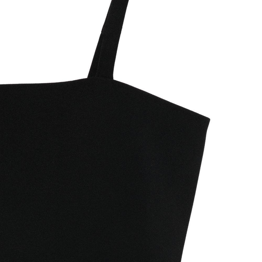 Top per bambina Elisabetta Franchi al Mia Bambina nero con logo sul davanti EFTO0140GA022 N000 ElISABETTA FRANCHI KIDS