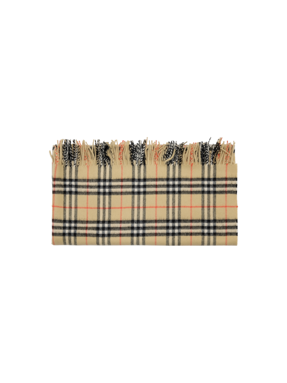 Coperta per neonati Burberry Kids beige sabbia con bordo sfragiato 8117406 B9368 BURBERRY KIDS