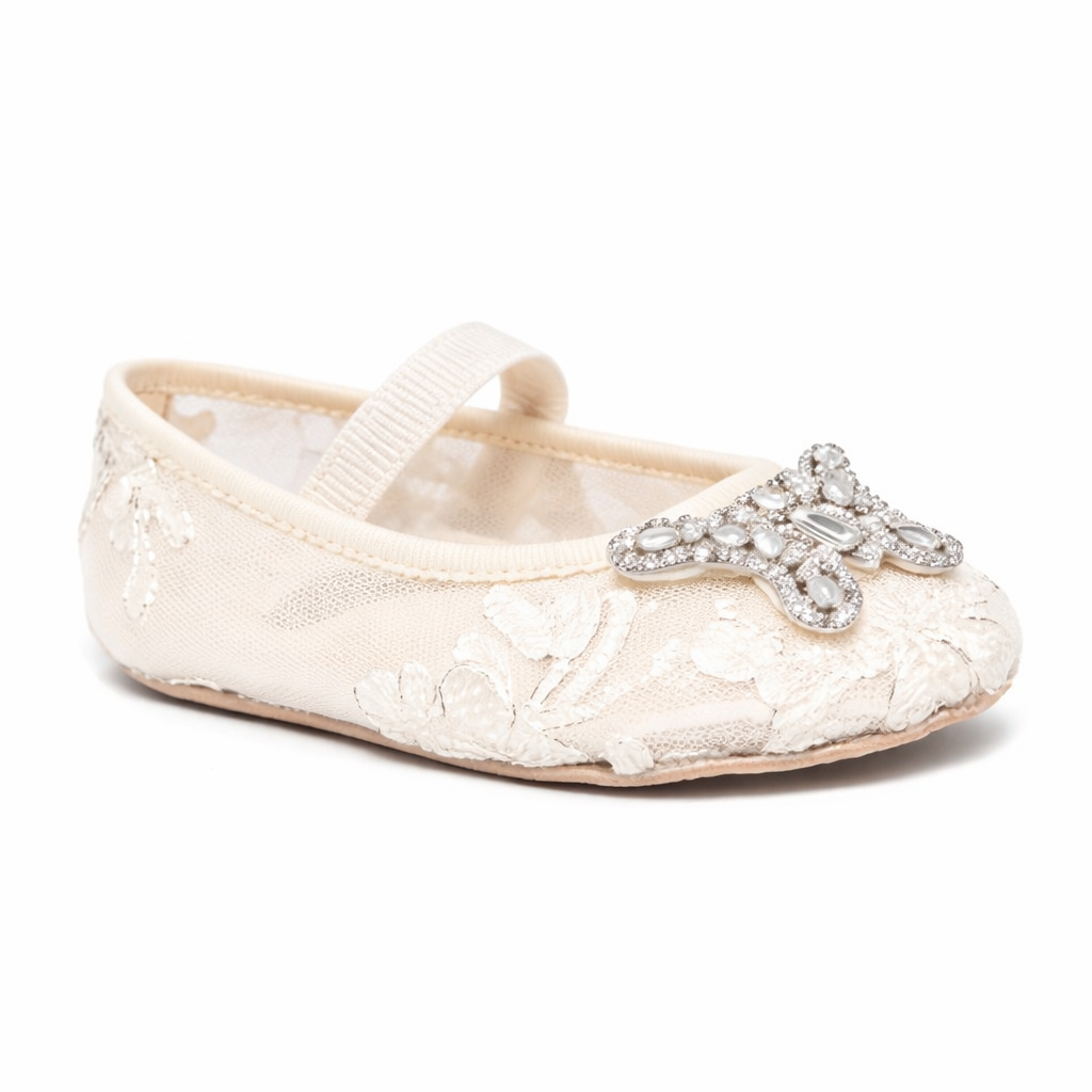 Ballerine per neonata Aruna Seth bianche con decorazione farfalla SON01 IVORY ARUNA SETH KIDS