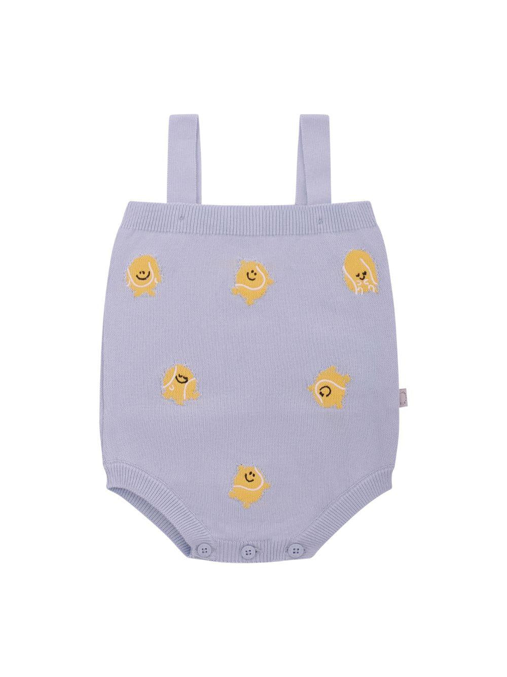 Body per neonato Stella McCartney Kids azzurro con ricamo palline da tennis TYA532 Z2423 602 STELLA McCARTNEY KIDS