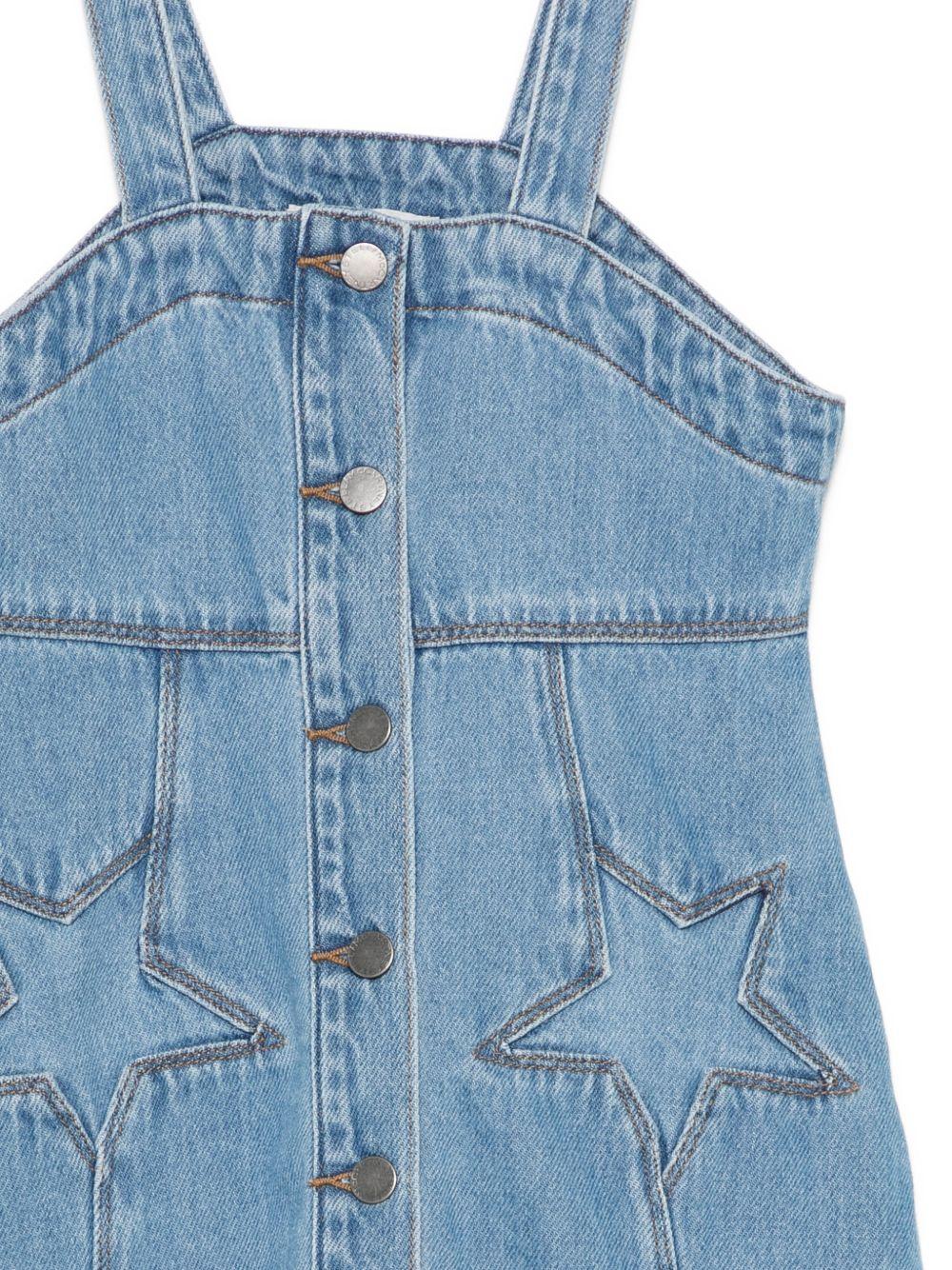 Abito per bambina Stella McCartney Kids in denim con dettaglio a stella TY1E92 Z0746 601 STELLA McCARTNEY KIDS