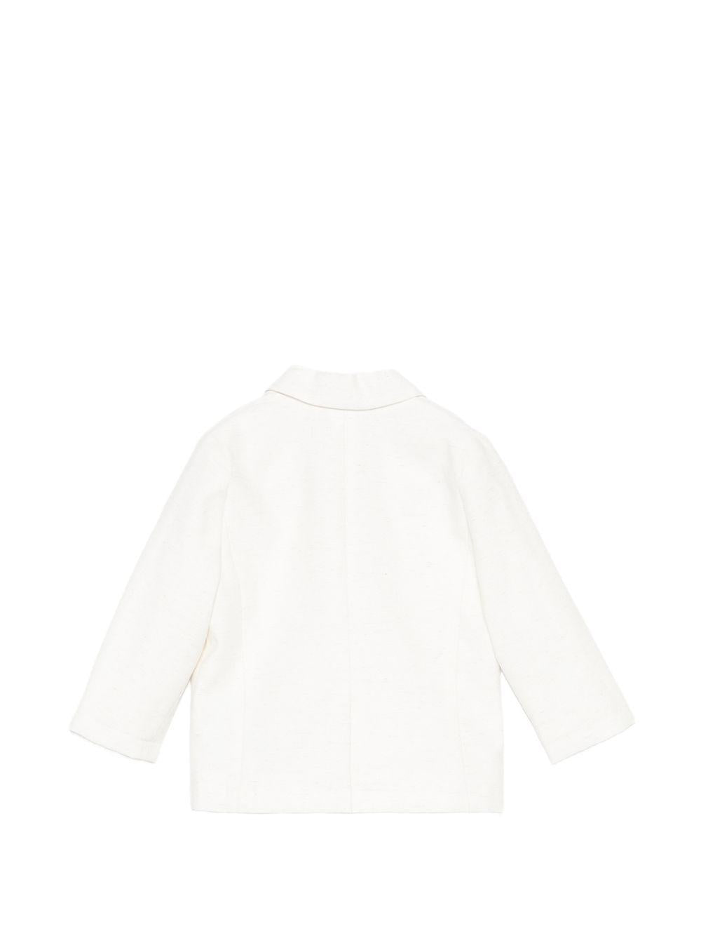 Blazer per neonato Trussardi Junior beige con logo ricamato sul davanti TIP26054GC BEIGE N.E. TRUSSARDI KIDS