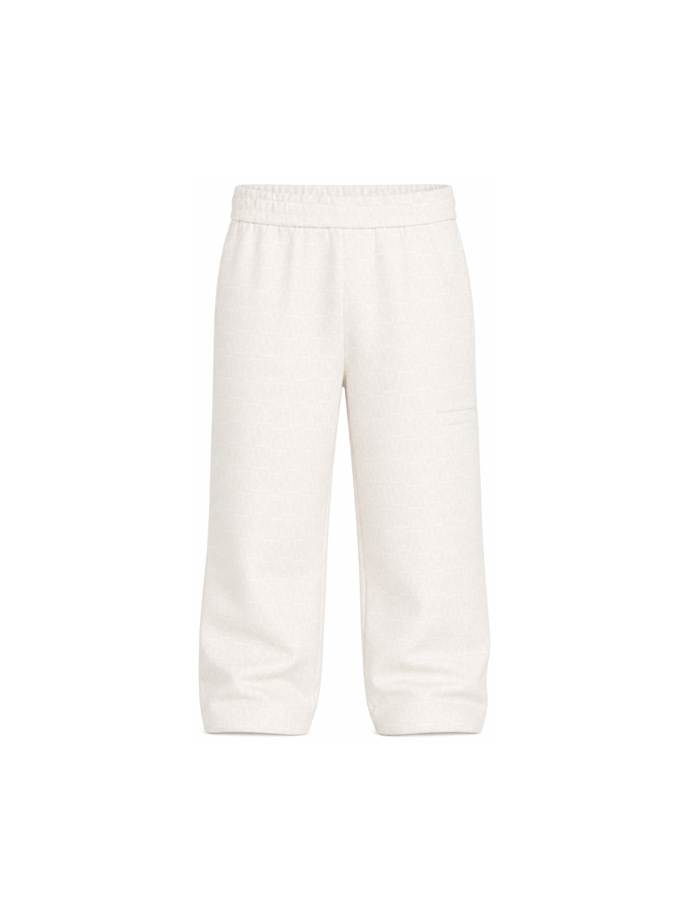 Pantaloni per bambino Emporio Armani Kids bianco opaco con taglio dritto EB001647 AF20698 U1009 EMPORIO ARMANI KIDS