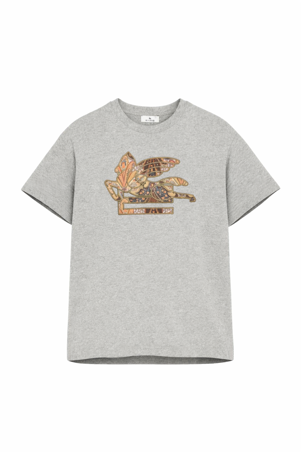 T-shirt per bambino Etro Kids grigia con logo applicato GY8P81 Z3191 806 ETRO KIDS