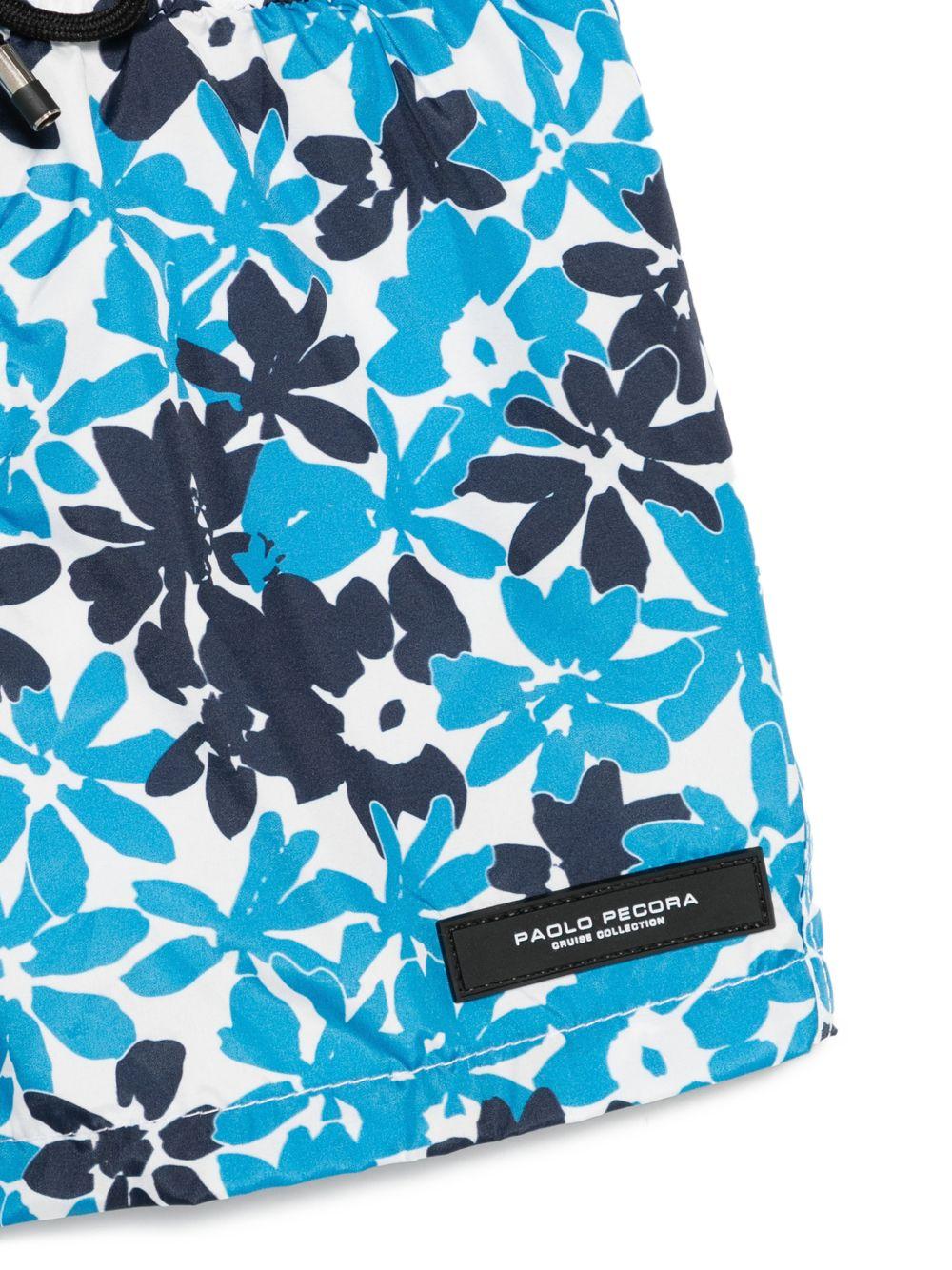 Costume da bagno Paolo Pecora Kids azzurro con stampa grafica PP2041 AZZURRO PAOLO PECORA KIDS