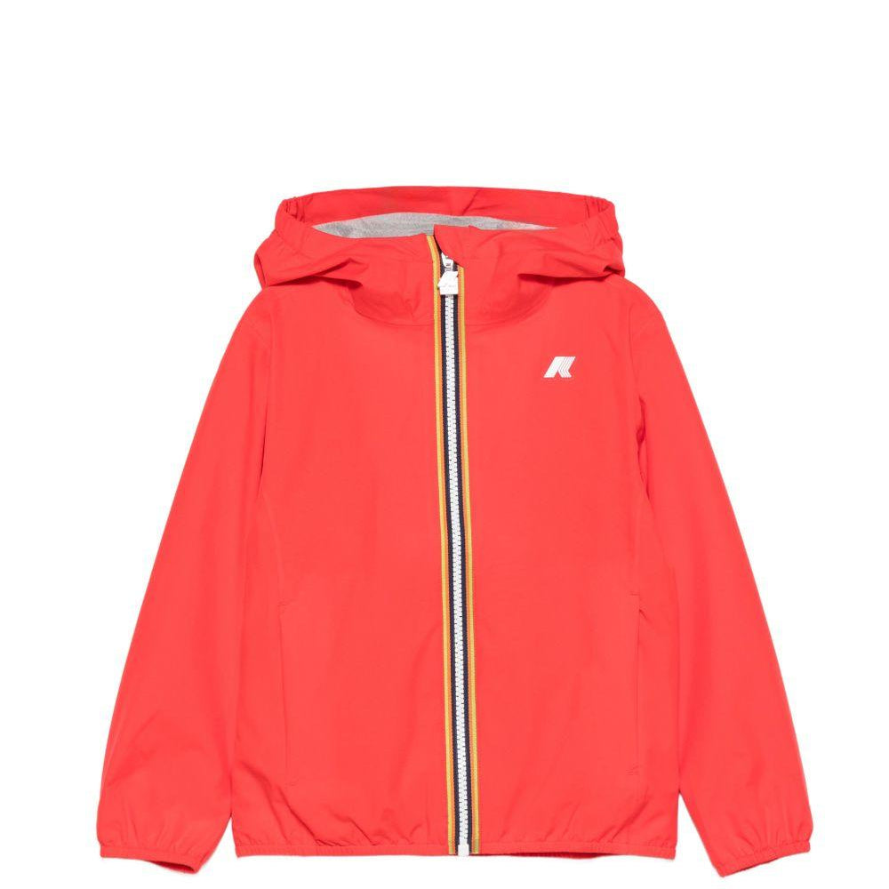 Giubbino P.Lily per bambina K-Way Kids rosso con logo applicato colorato K2148NW B04 K-WAY KIDS