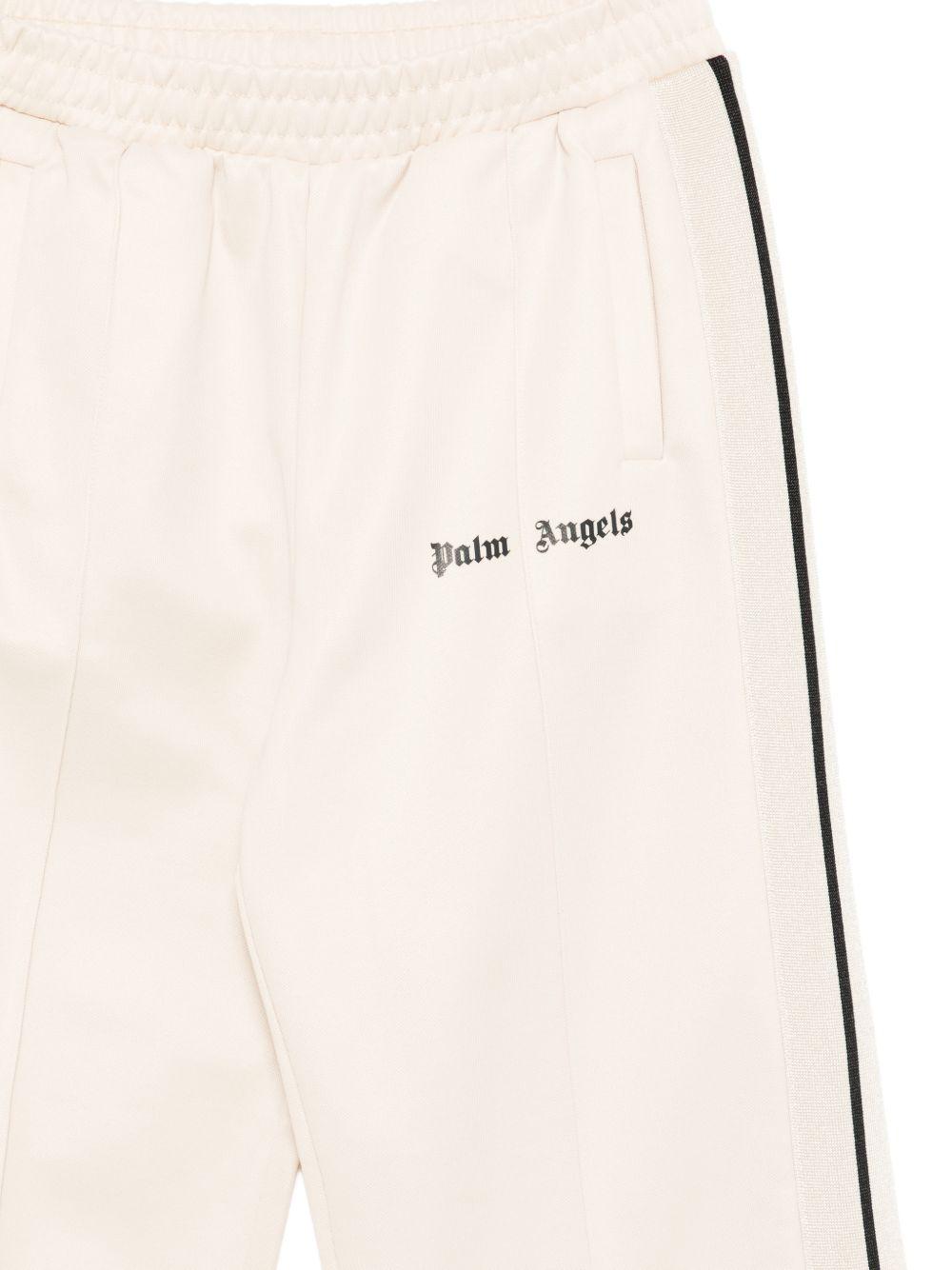 Pantatuta Palm Angels Kids bianco crema con stampa del logo sul davanti PBCJ002S26FAB001 092 PALM ANGELS KIDS