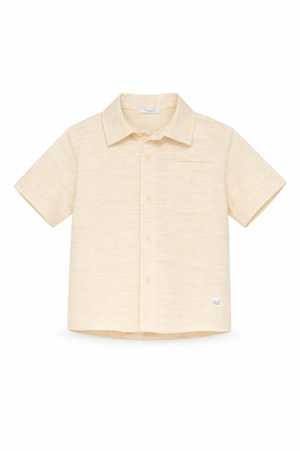 Camicia per bambino Paolo Pecora Kids beige con taschino sul petto PP4379 SABBIA PAOLO PECORA KIDS