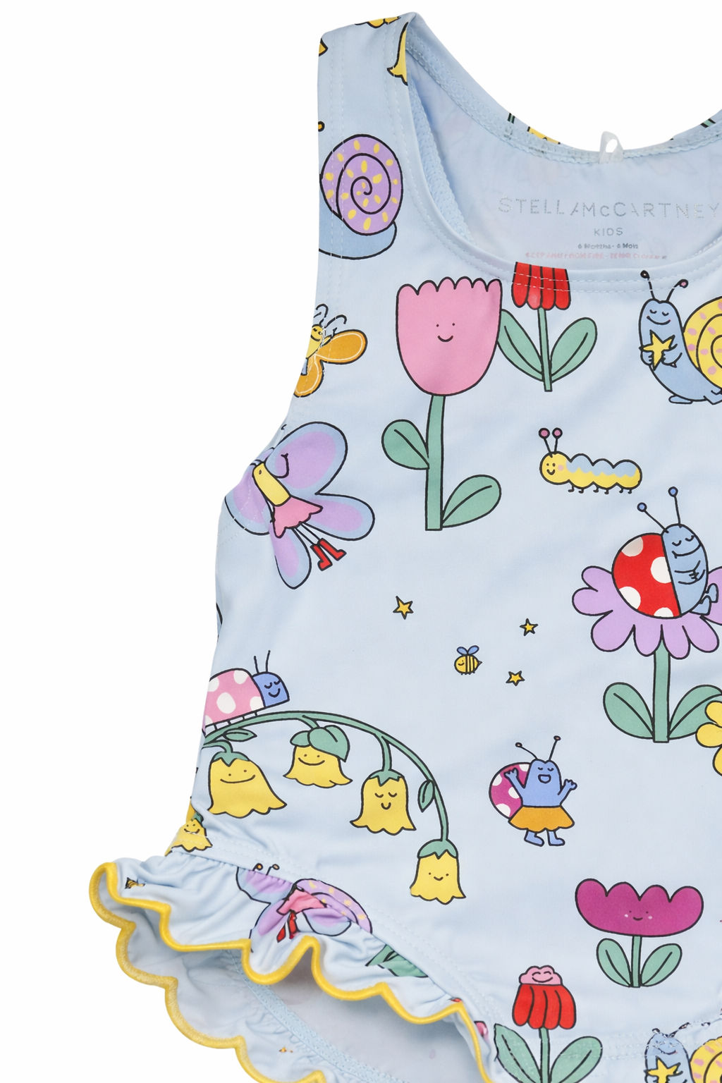 Costume per neonata Stella McCartney Kids azzurro con ruches TYC029 Z3588 60UMC STELLA McCARTNEY KIDS