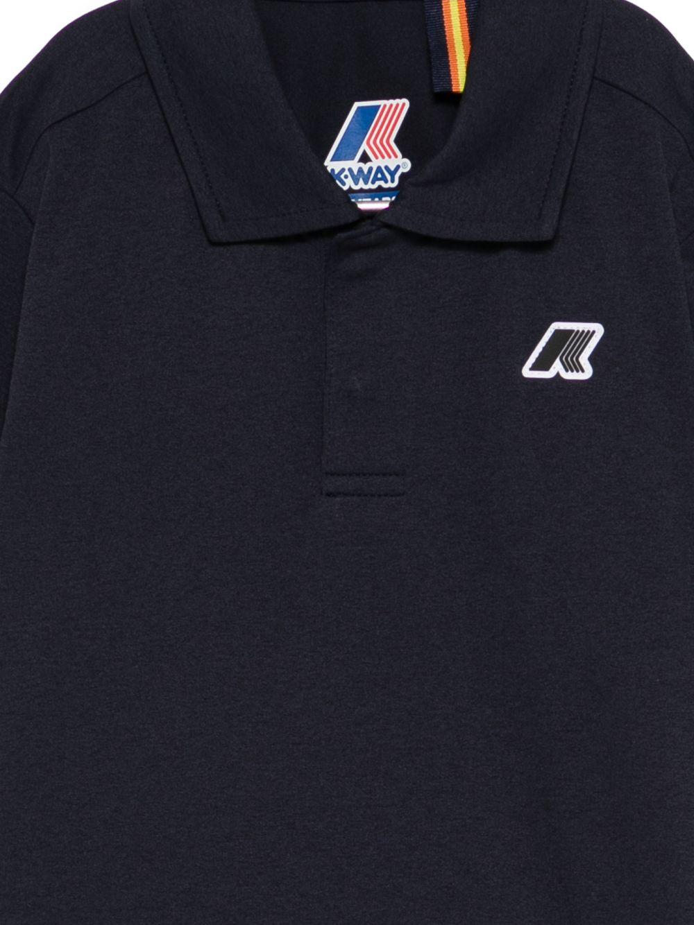 T-shirt per bambino K-WAY Kids blu con colletto stile polo K7134LW K89 K-WAY KIDS