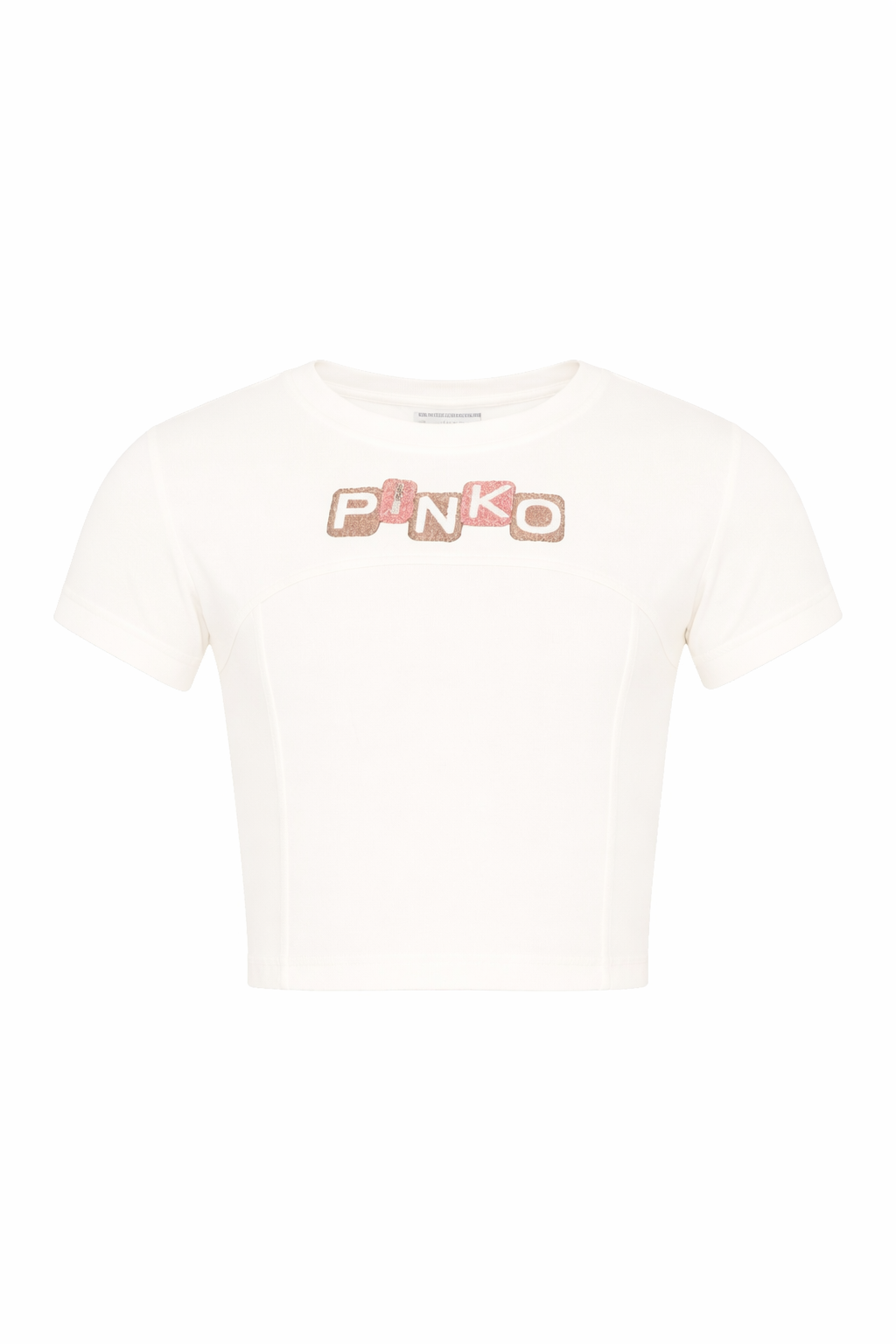 T-shirt per bambina Pinko Kids bianca con stampa logo KFTS038CJEO17 0987 PINKO KIDS