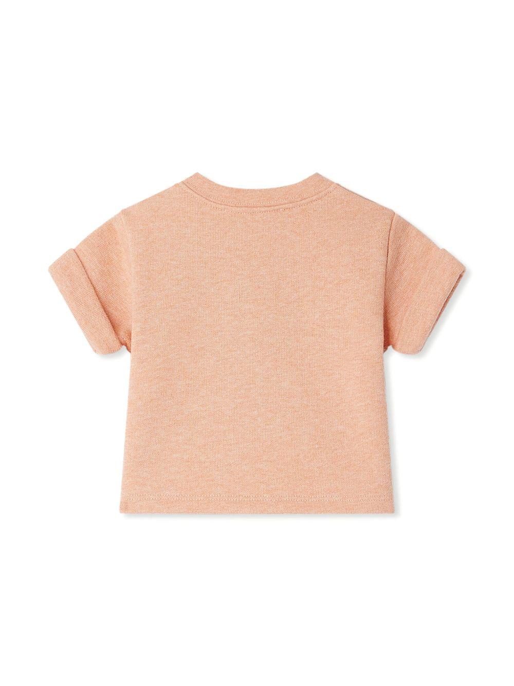 T-shirt per neonata Bonpoint Clelie arancione con dettaglio con applicazione S05XSWK00001 137 BONPOINT KIDS