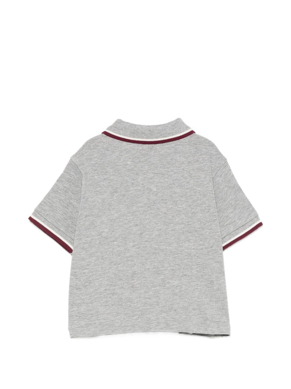 Polo per neonato Emporio Armani Kids grigia con patta logo sul petto EB001452 AF13715 O8042 EMPORIO ARMANI KIDS