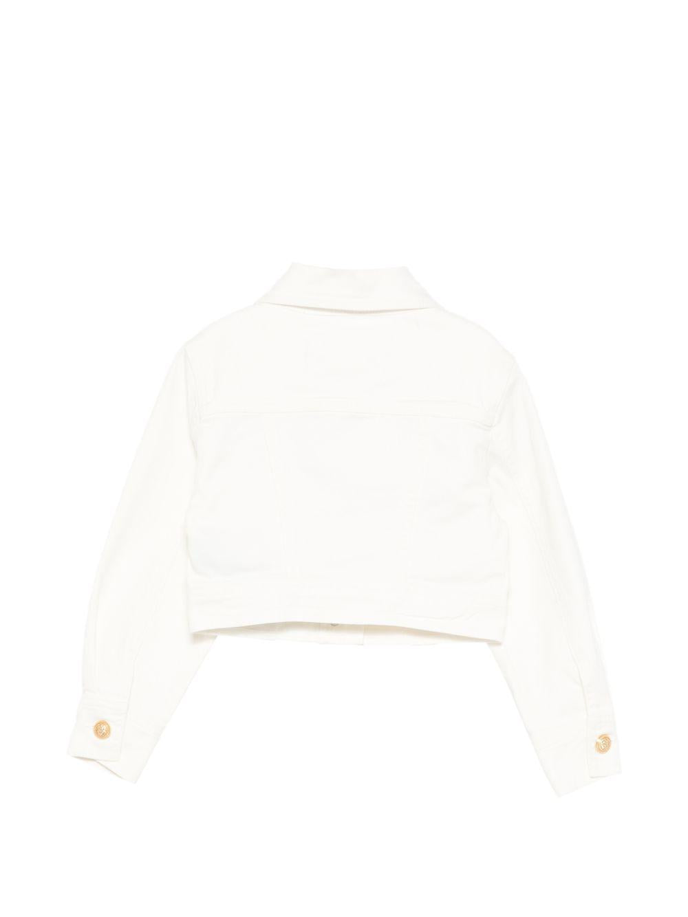 Giubbino per bambina Balmain Kids bianco con bottoni dorati BY2A07 Z3702 100 BALMAIN KIDS