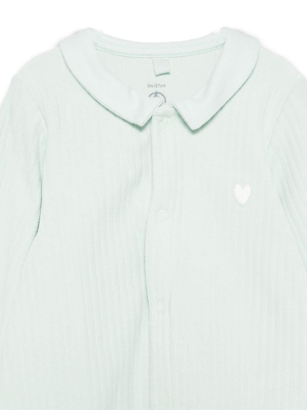 Tutina per neonati Petit Bateau Kids verde con colletto A0GAG 01 PETIT BATEAU KIDS