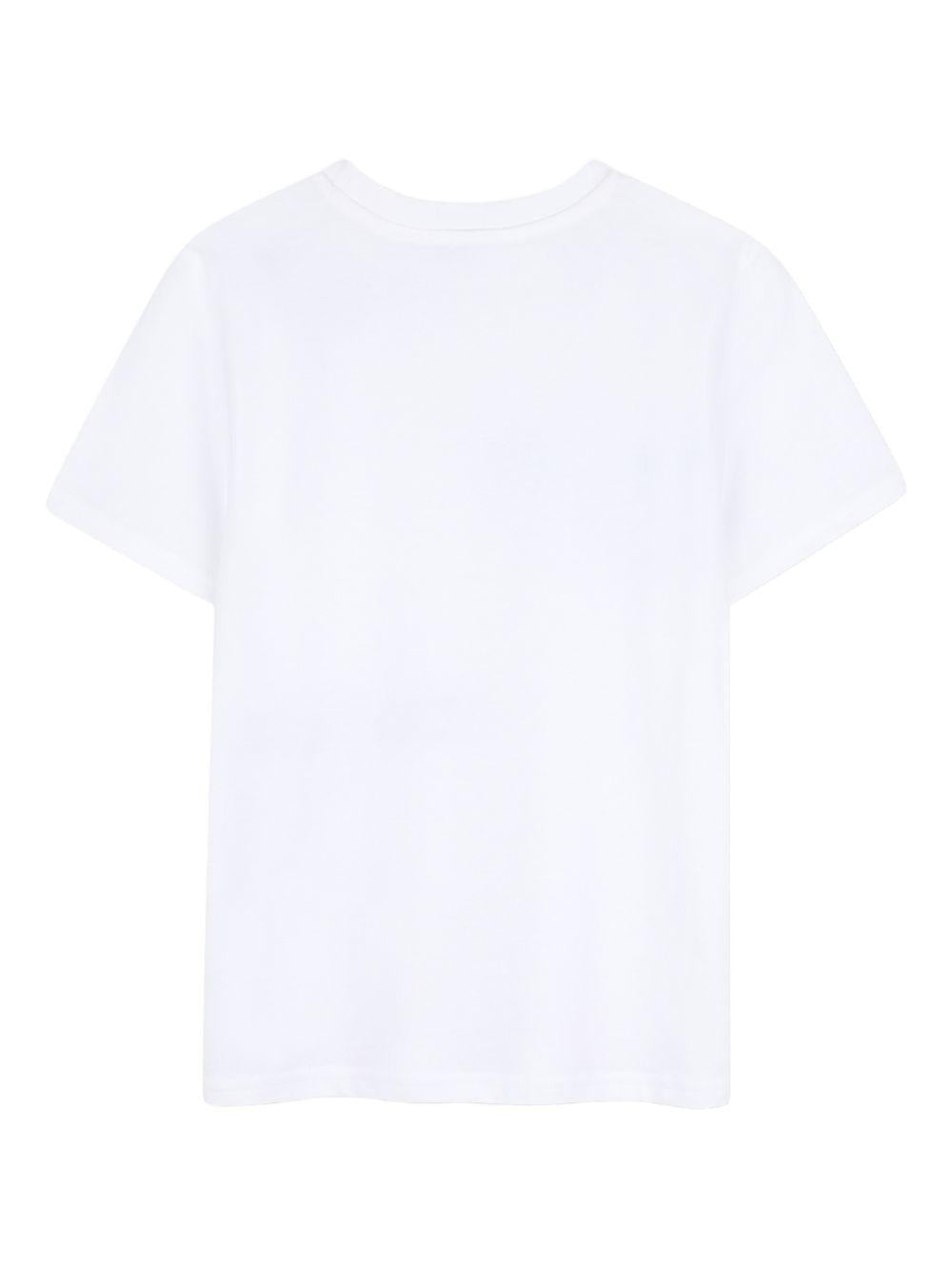 Set t-shirt e shorts per bambino Dkny Kids bianco e beige con stampa logo D62521 20P DKNY