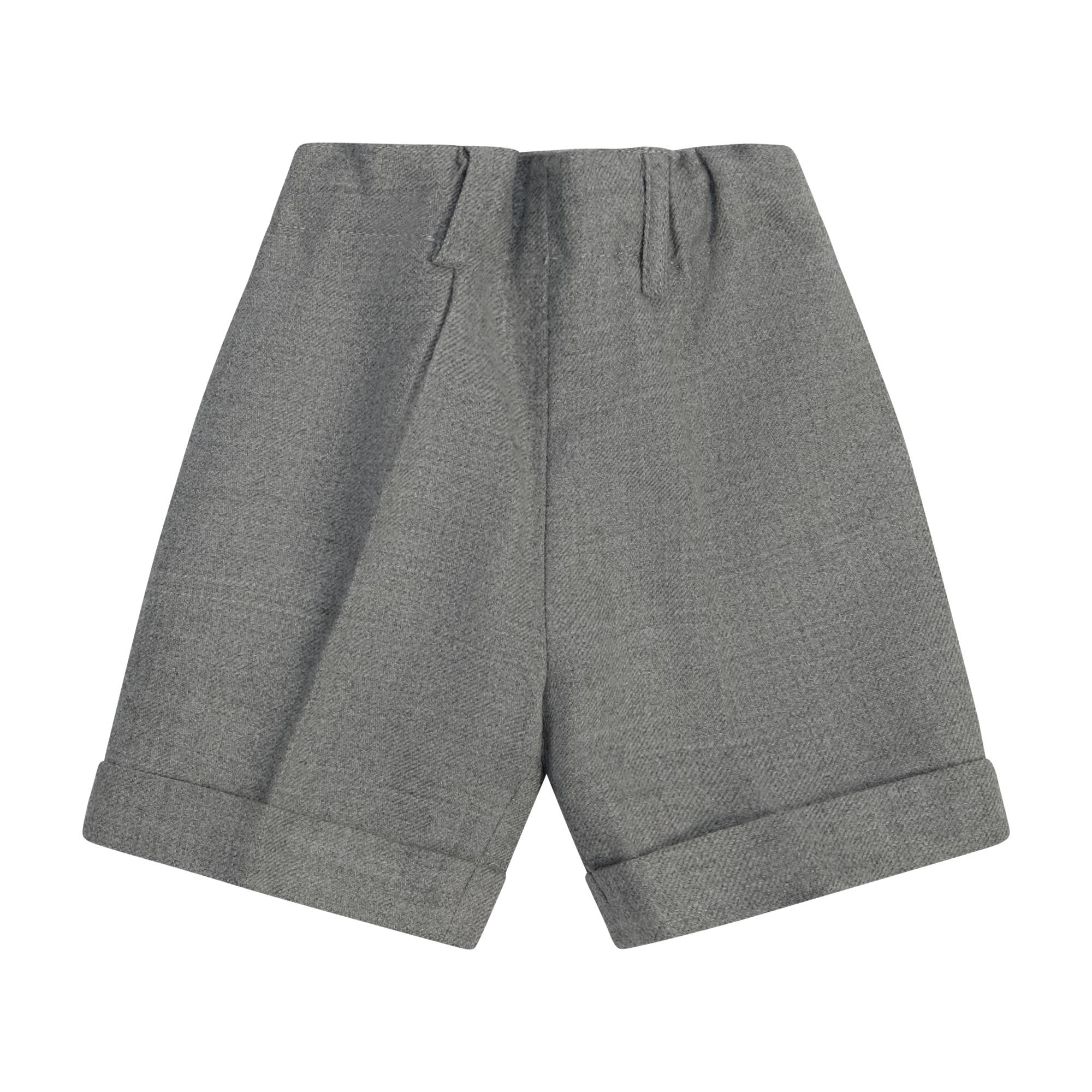 Shorts per neonato Paio Crippa grigio con passanti per cintura ULIVO 93 PAIO CRIPPA