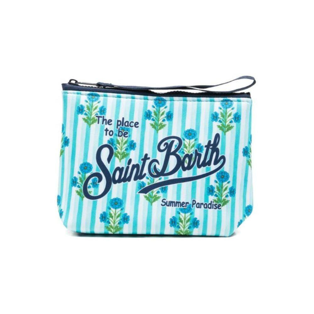Pochette Aline MC2 Saint Barth azzurra con logo sul davanti ALIN001 00904L MC2 ST. BARTH KIDS