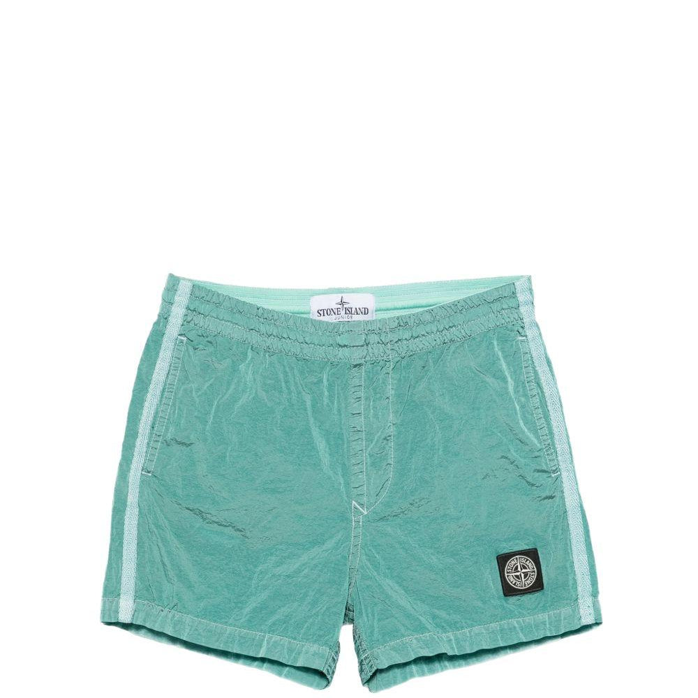 Costume da bagno per bambino Stone Island Junior verde con logo L1S16B100002S0043 V0044 STONE ISLAND KIDS