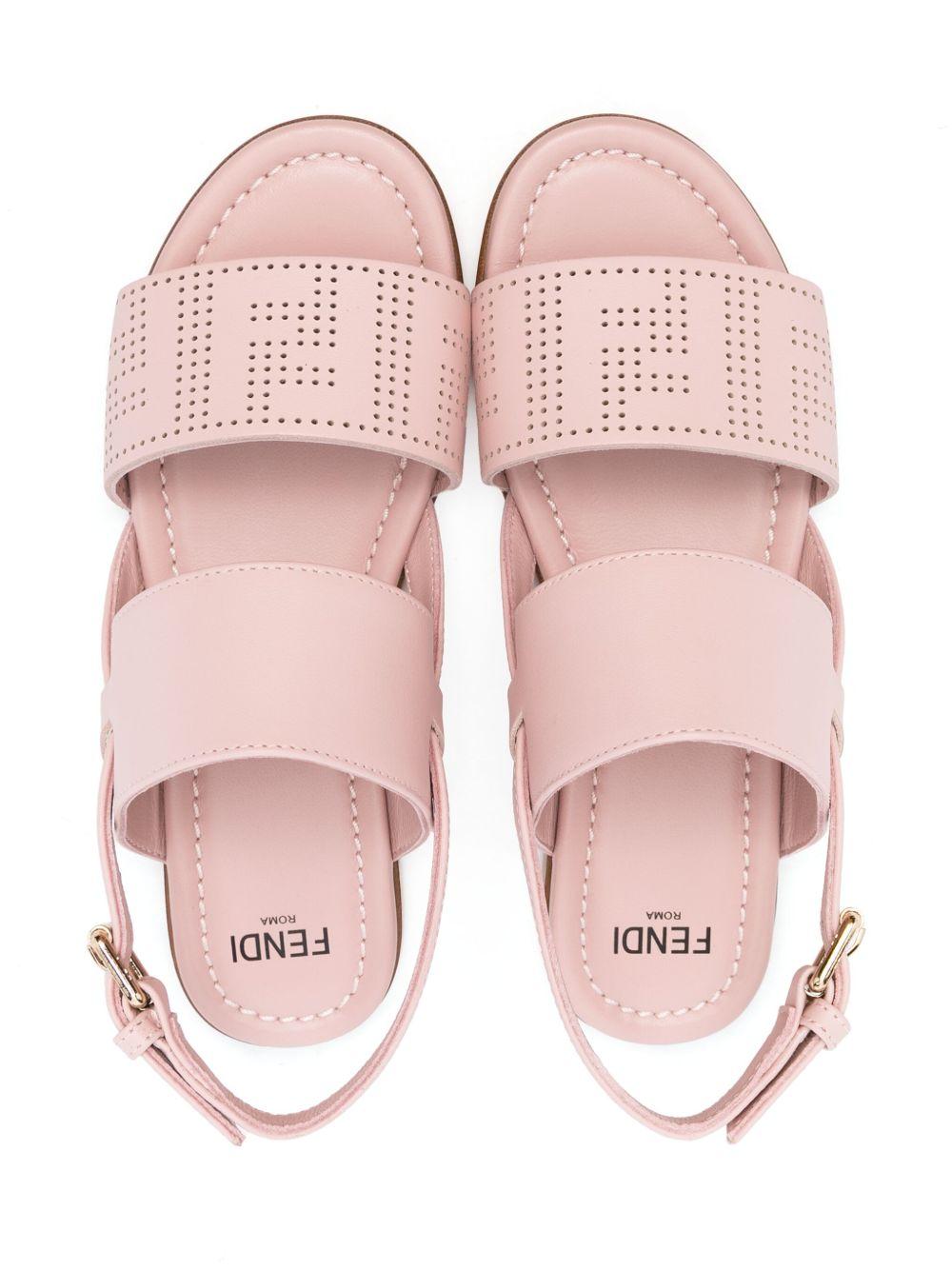 Sandali per bambina Fendi Kids rosa con logo JFR508 ARID F0UH3 FENDI KIDS
