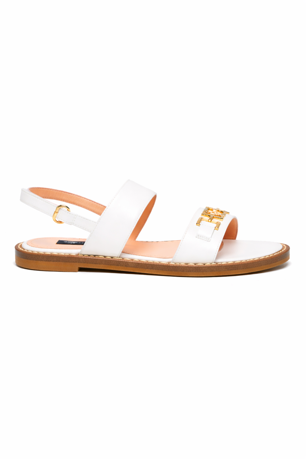 Sandali per bambina Dolce & Gabbana Kids bianche con logo dorato sul davanti D11374 A1328 87682 DOLCE & GABBANA KIDS