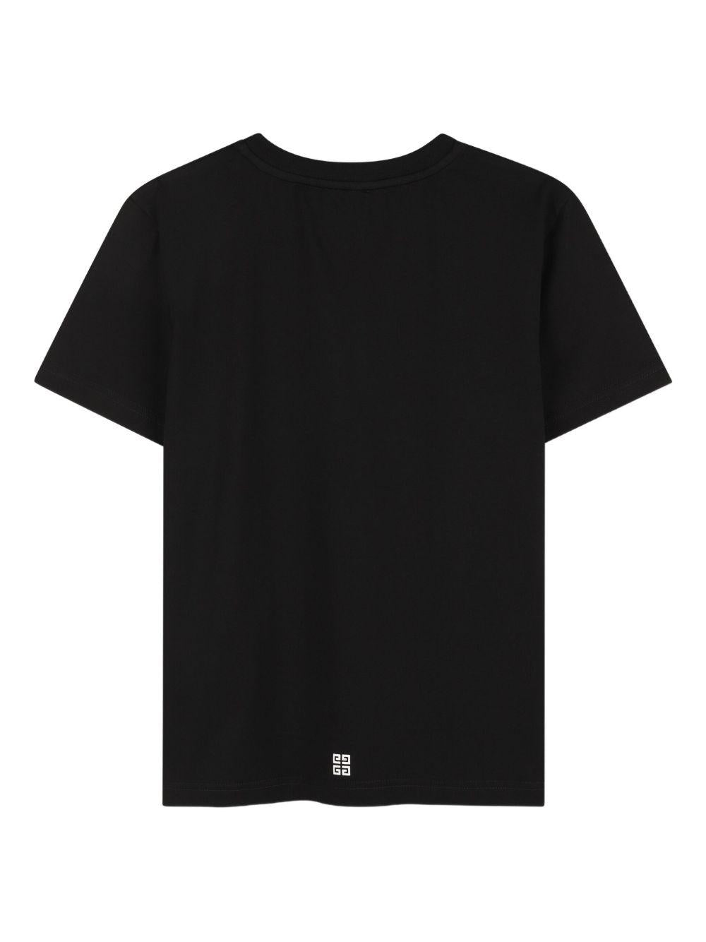 T-shirt per bambini Givenchy Kids nero con caratteristicmo motivo 4G H30952 09B GIVENCHY KIDS