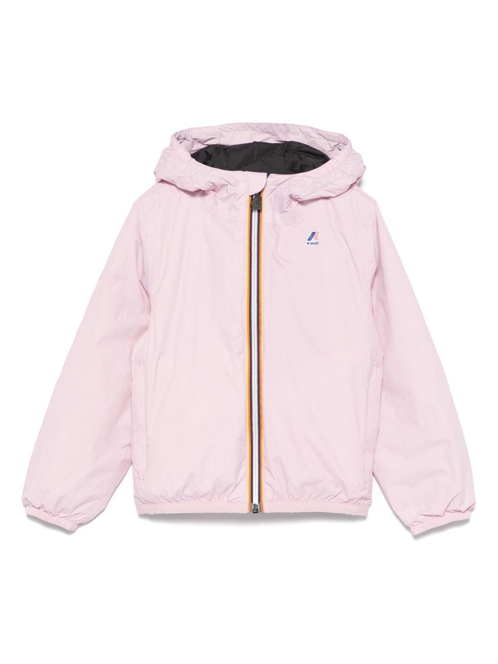 Impermeabile per bambina K Way Kids P. Le Vrai Claude 4.0 rosa con cappuccio K7141FW V18 K-WAY KIDS