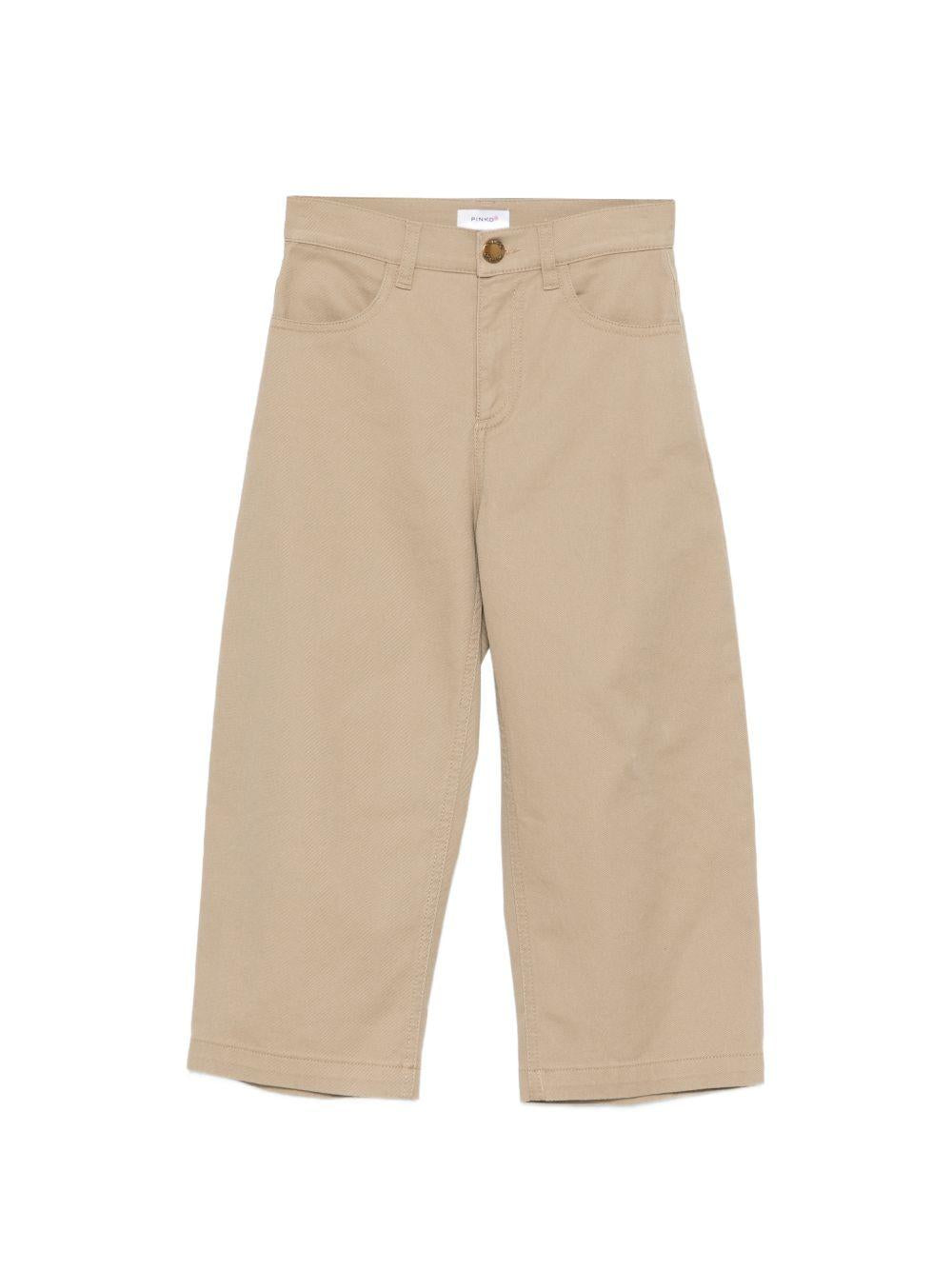 Pantaloni per bambina Pinko Kids beige con tasche KFPA0630CE023 6023 PINKO KIDS