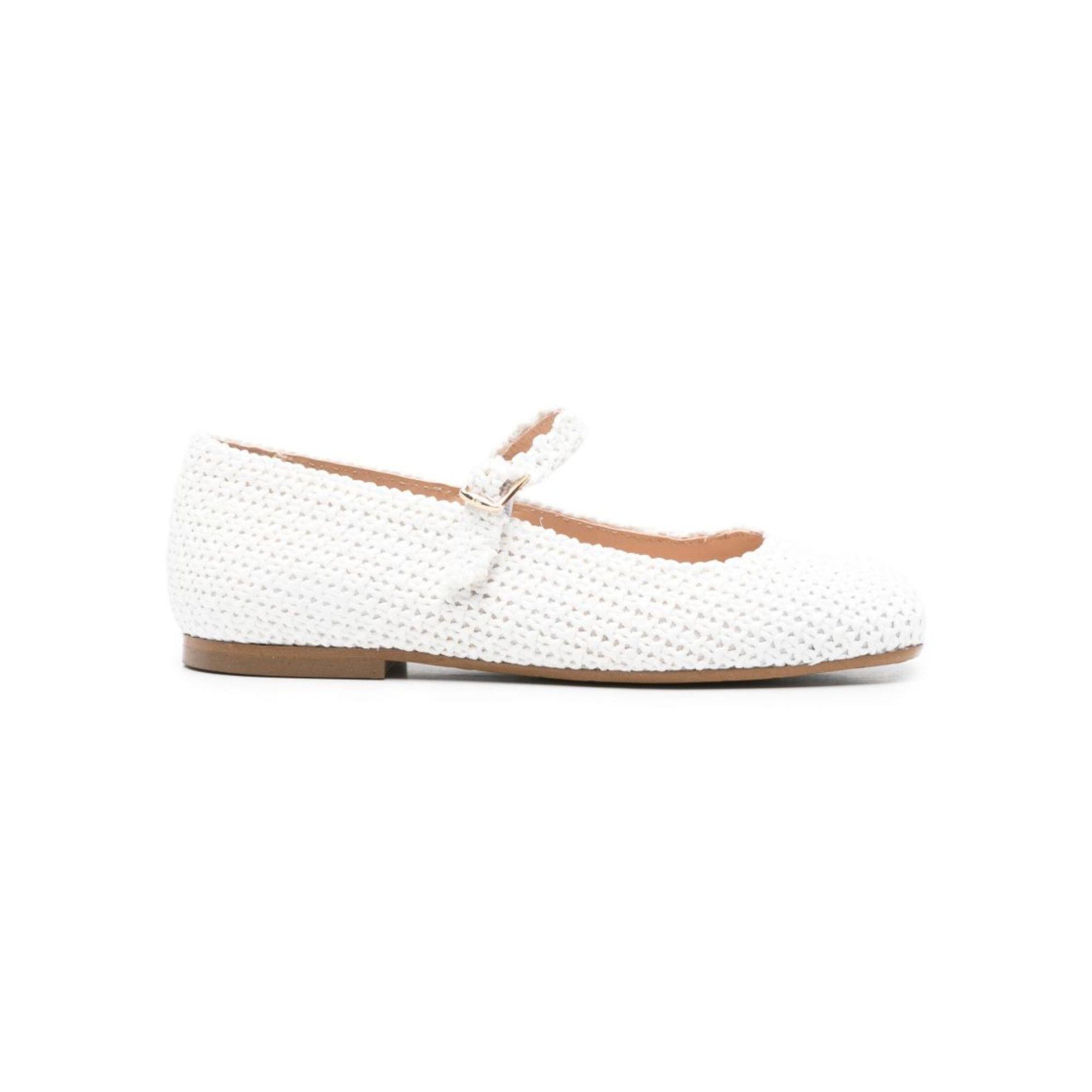 Ballerine per bambina Eli1957 bianche con design intrecciato 53020AN BLANCO Eli Kids