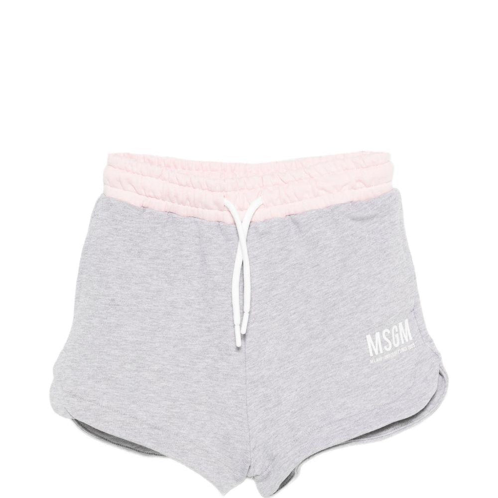 Shorts per bambina MSGM Kids grigi con vita elasticizzata S6MSJGSH021 271/02 MSGM KIDS
