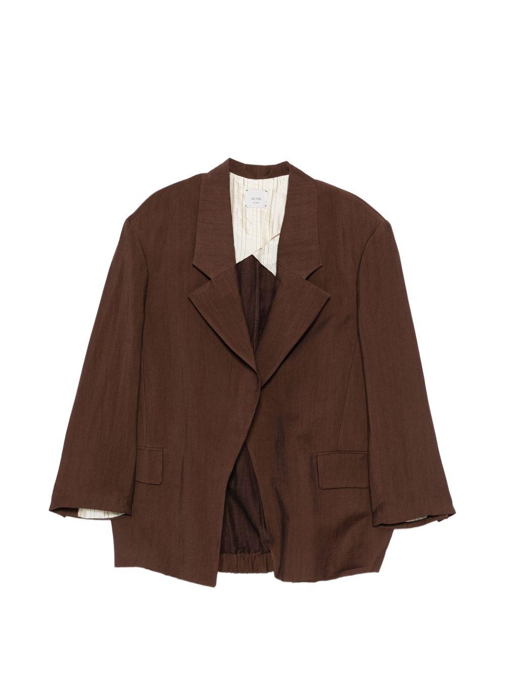 Blazer per donna Alysi marrone con ampio risvolto 116833 P6224 CACAO ALYSI
