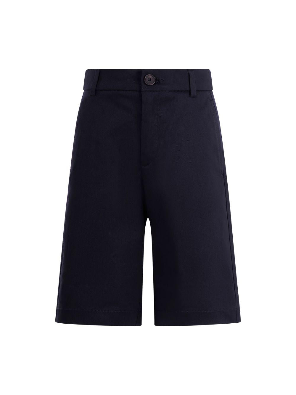 Pantaloni per bambino Fendi Kids blu con dettaglio logo sul retro JMF566 AS5Y F0QG0 FENDI KIDS