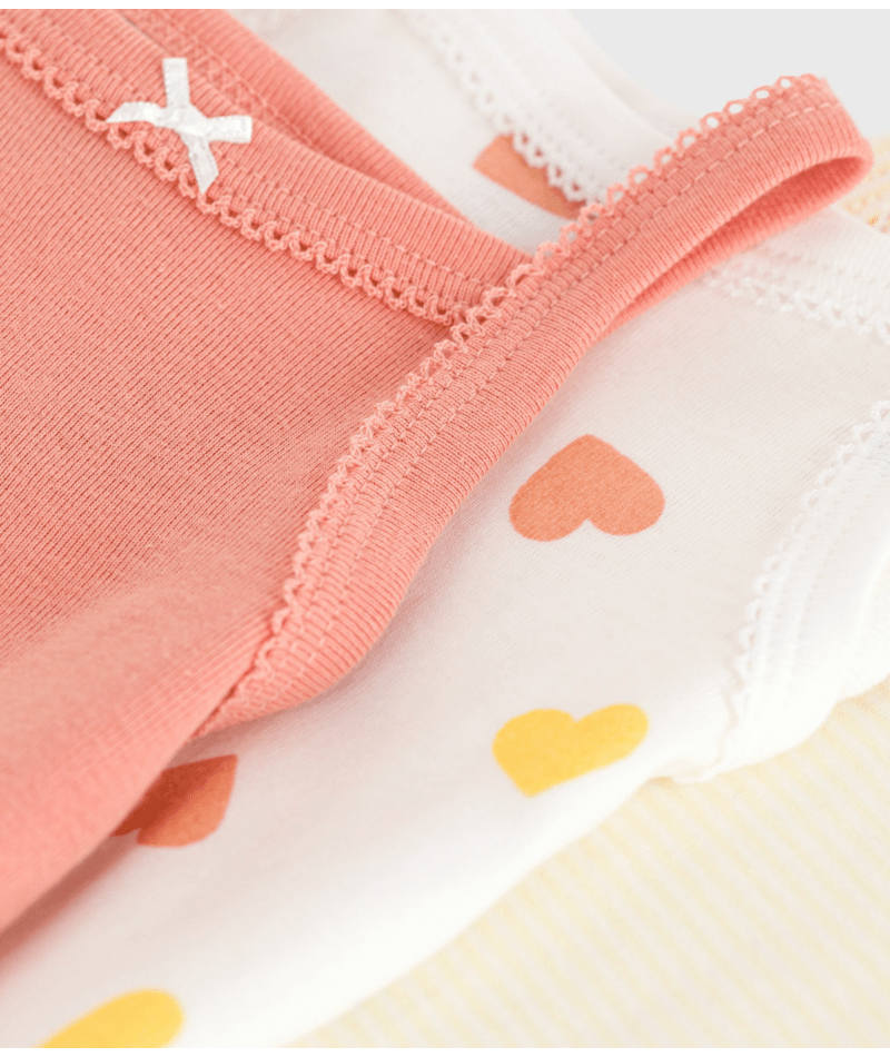 Set di tre body per neonati Petit Bateau multicolore senza maniche A0CXM 00 PETIT BATEAU