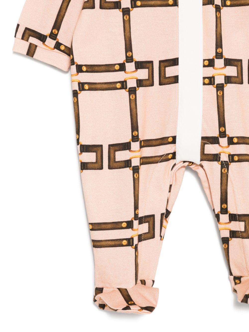 Tutina per neonata elisabetta Franchi La Mia Bambina rosa con motivo geometrico ENTU1510JFE01 D981 ElISABETTA FRANCHI KIDS