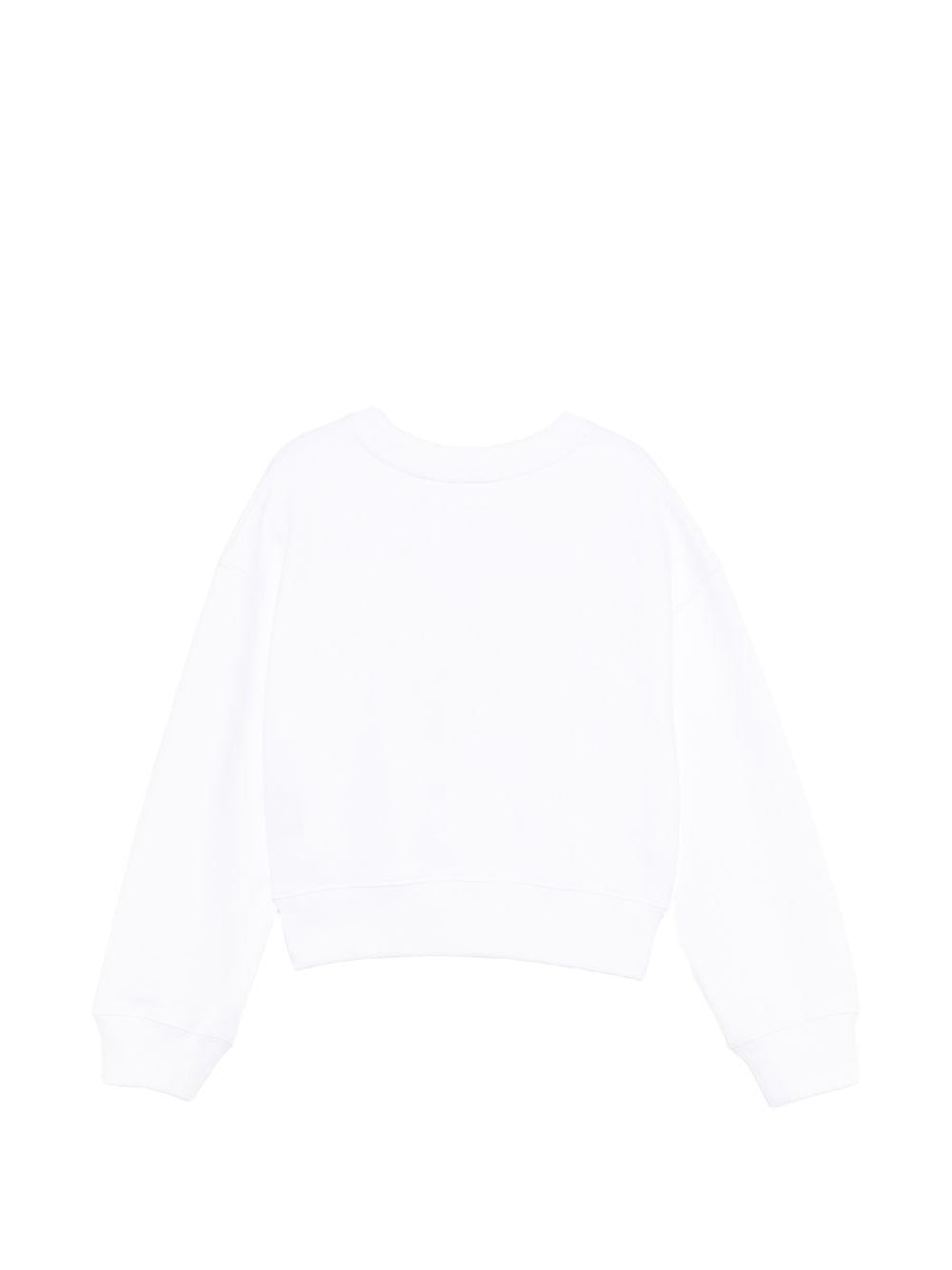 Felpa per bambina Off-White Kids bianca con stampa grafica floreale sul davanti 44GBA013S26F001 100 OFF WHITE KIDS