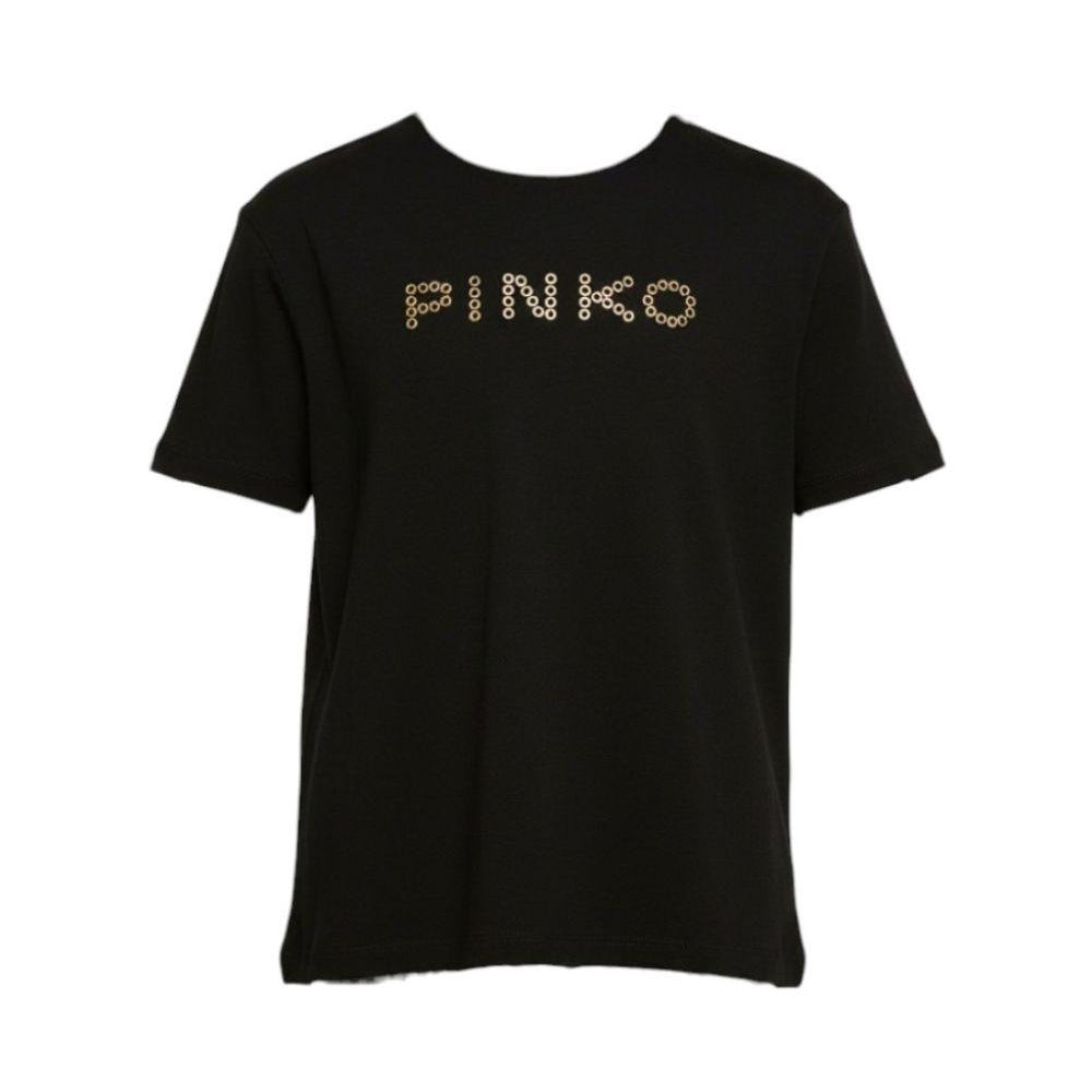 T-shirt per bambina Pinko Kids bianca con dettaglio borchie KFTS051CJE017 0985 PINKO KIDS
