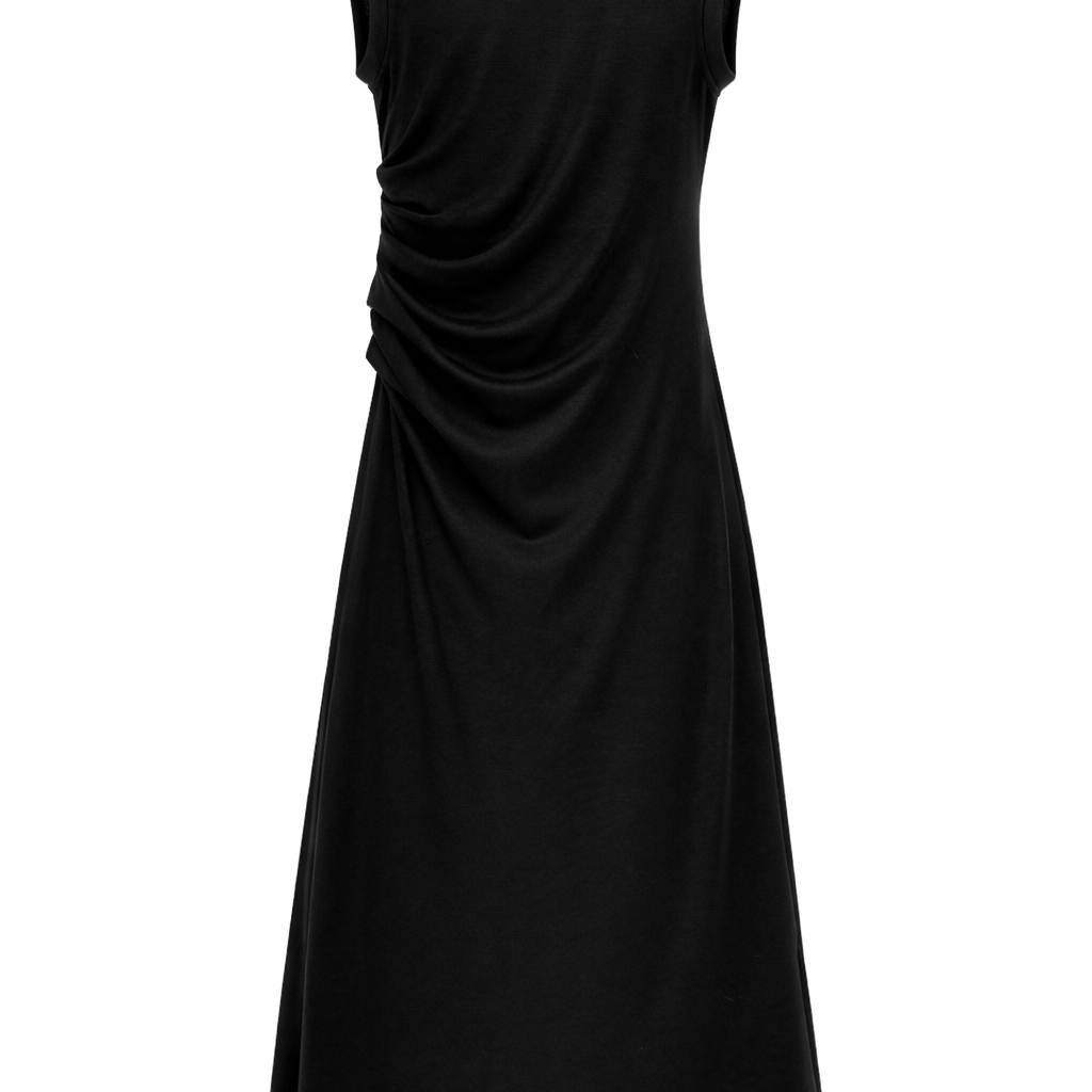 Abito per bambina Monnalisa nero con placca con logo 41G907 7231 0050 MONNALISA KIDS