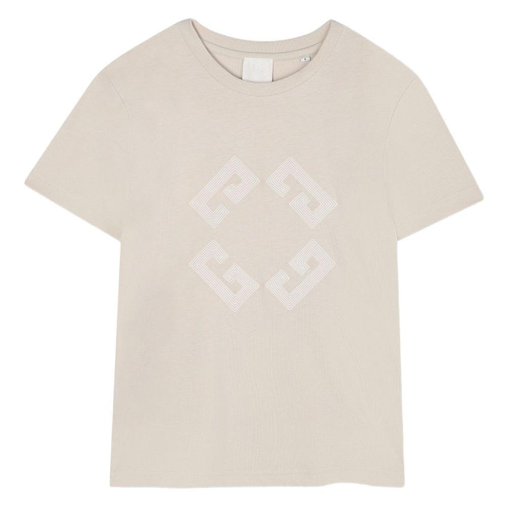 T-shirt per bambino Givenchy Kids beige con stampa logo H30967 184 GIVENCHY KIDS
