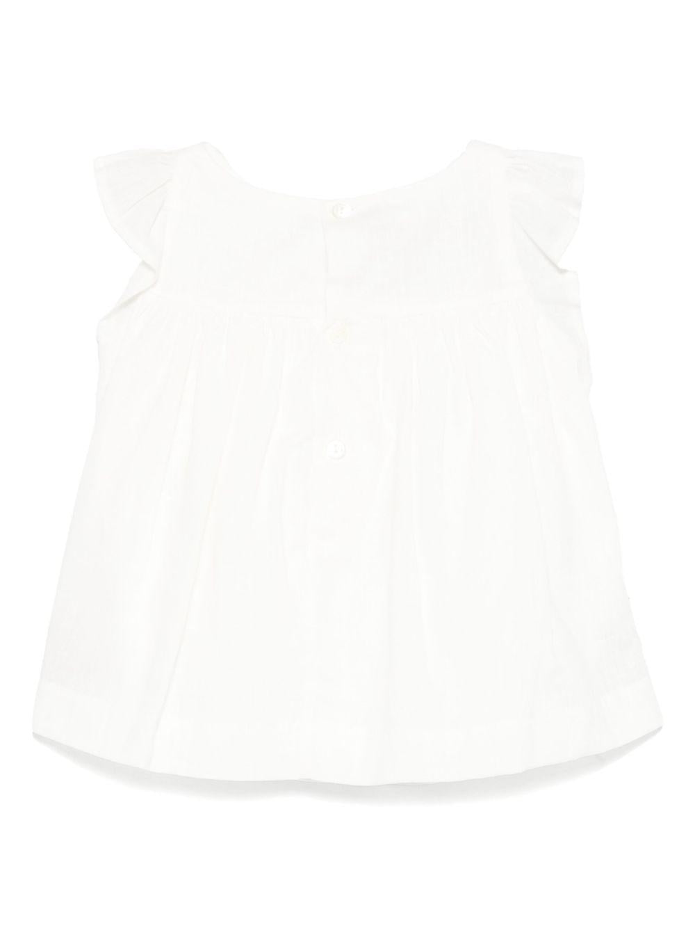 Abito per neonata La Stupenderia bianco in misto lino TBCT52 D02 LA STUPENDERIA KIDS
