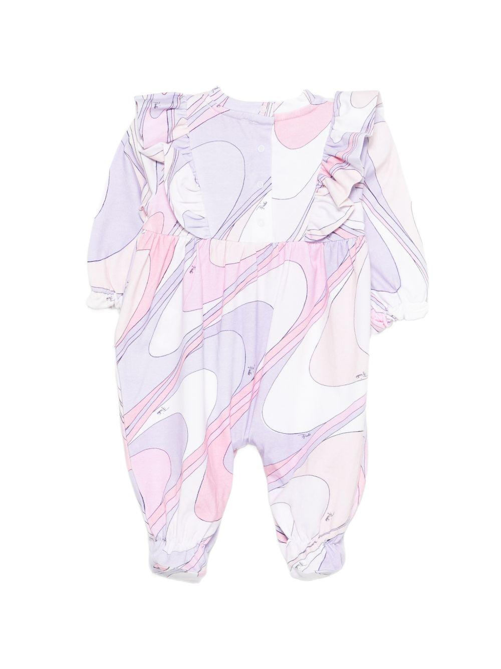 Tutina con fantasie per neonata Emilio Pucci Junior multicolor con scollo rotondo PYB000 Z3688 508LI EMILIO PUCCI KIDS