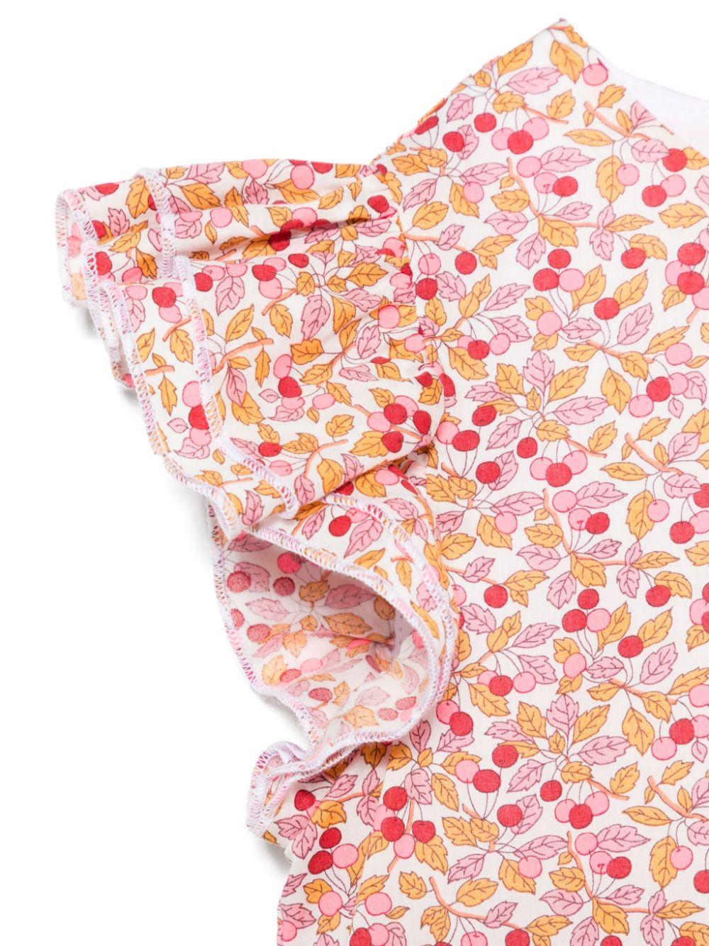 Abito per bambina Il Gufo rosa con dettagli con ruches P25VM791C4139 249 IL GUFO
