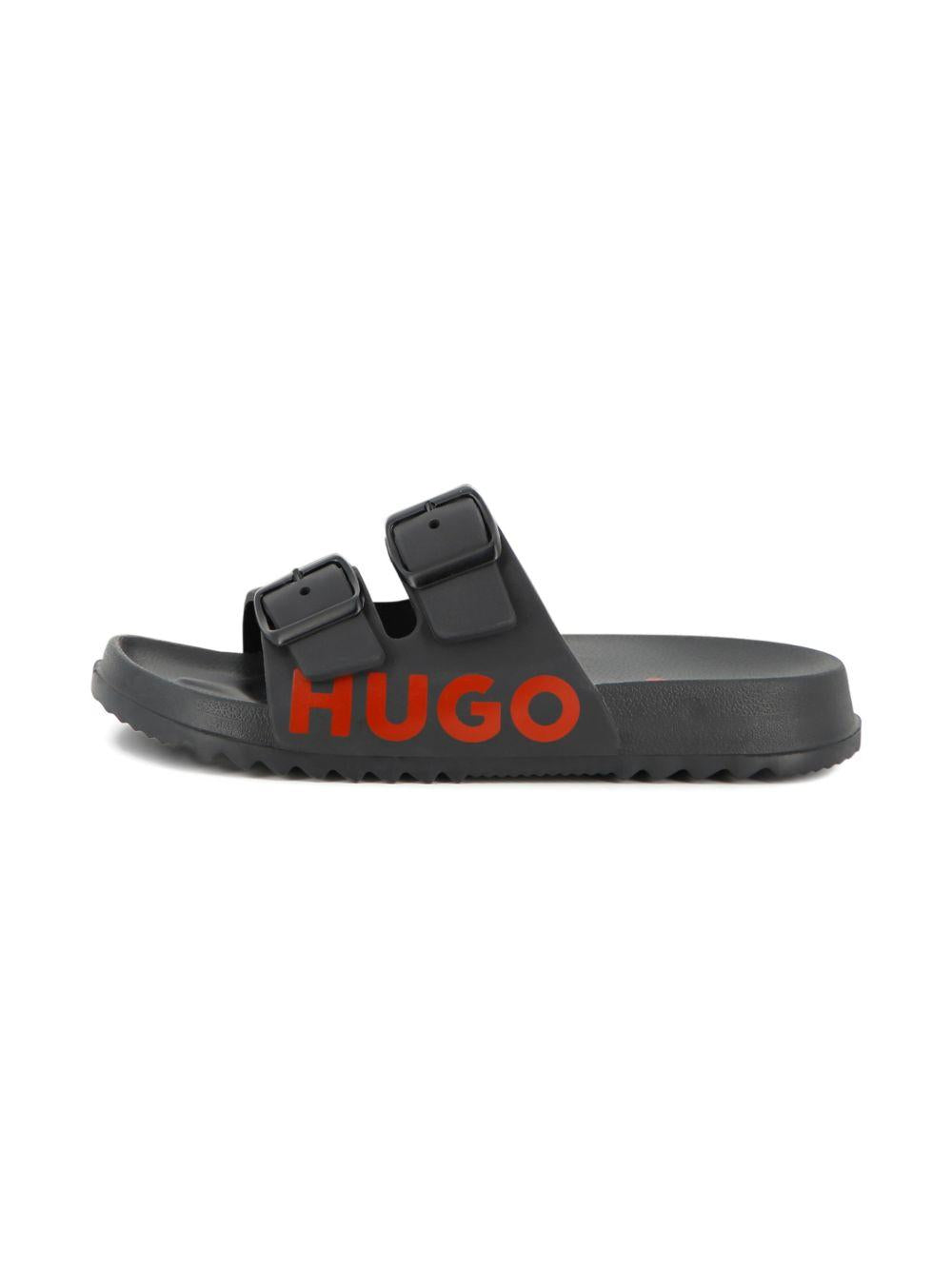 Sandali per bambino Hugo Kids neri con fibbia G01193 09B Hugo KIDS
