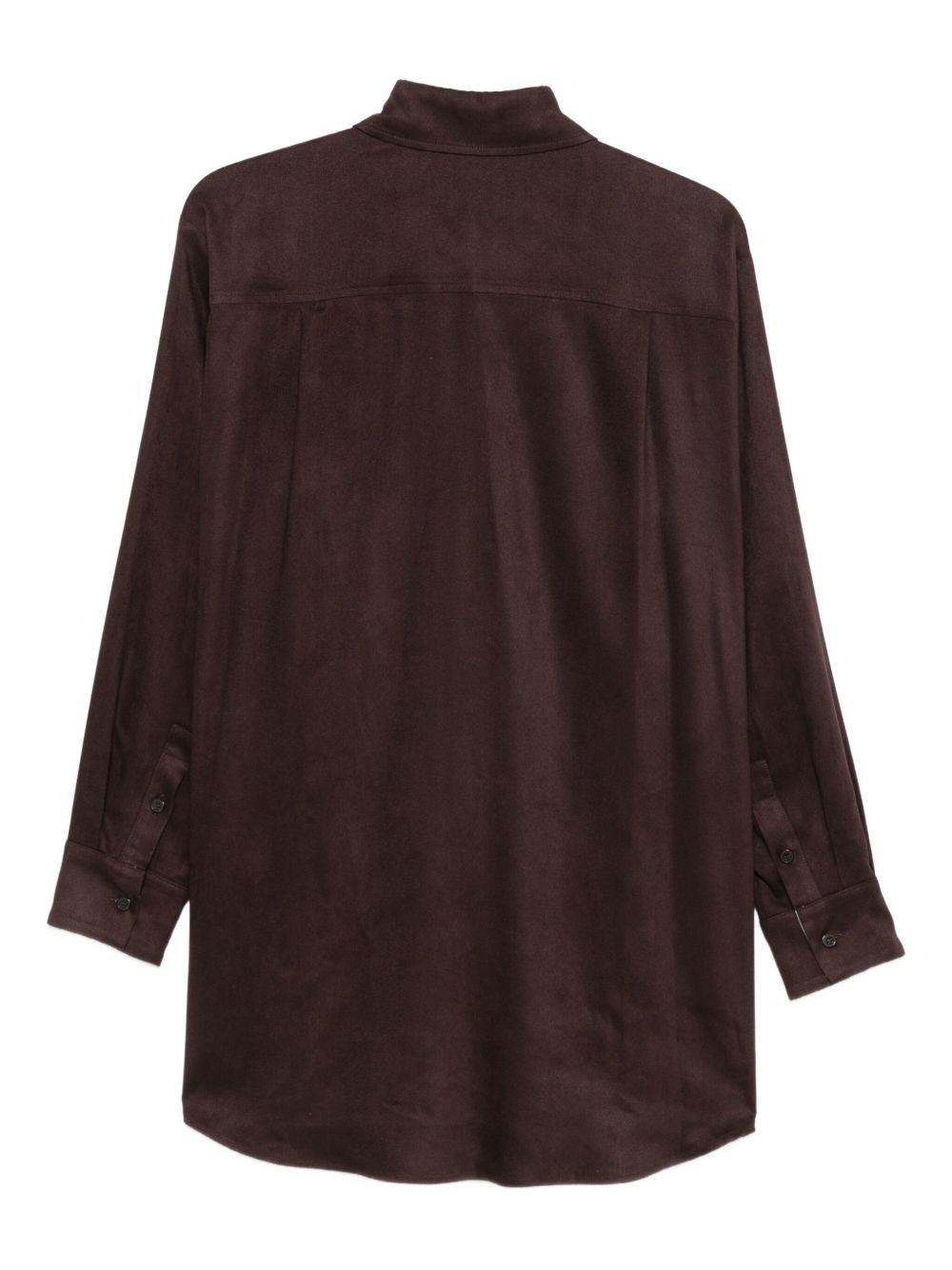 Camicia per donna ALYSI marrone con colletto classico 165814 A5042 CHOCO ALYSI