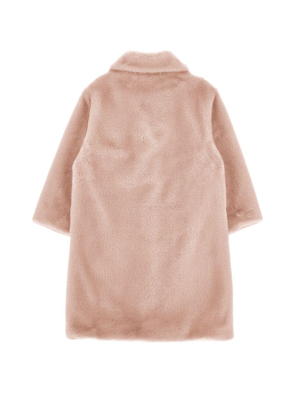 Cappotto per bambina Monnalisa Kids rosa con colletto 17H109 8034 0091 MONNALISA KIDS